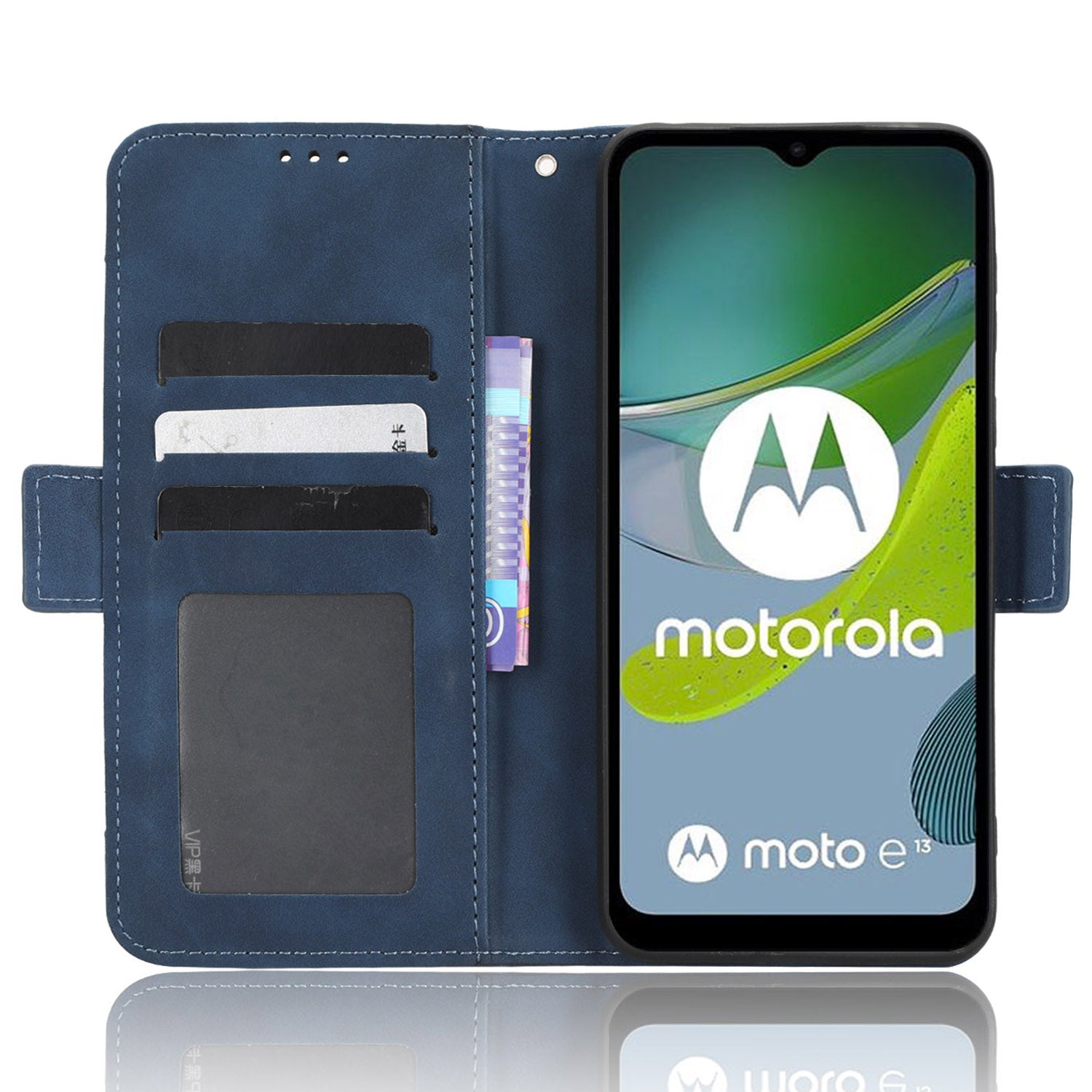 For Motorola Moto E13 4G Phone Wallet Case Stand Multiple Card Slots PU Leather Phone Cover For Motorola Moto E13 4G Phone Wallet Case Stand Multiple Card Slots PU Leather Phone Cover
